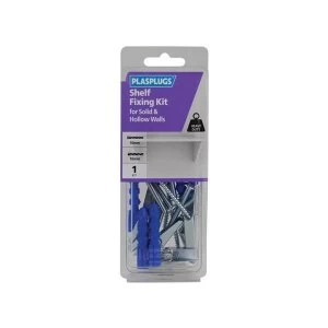 Image of Plasplugs Shelf Fixing Kit for Solid & Hollow Walls