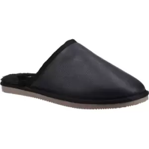 Image of Hush Puppies Mens Coady Leather Memory Foam Slippers UK Size 10 (EU 44)