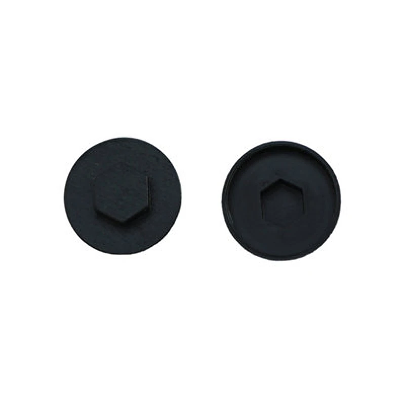 Image of Jcp Fixings Black Coloured Cover Caps - 16mm - Fjmfc16Bl - Box Of 1000