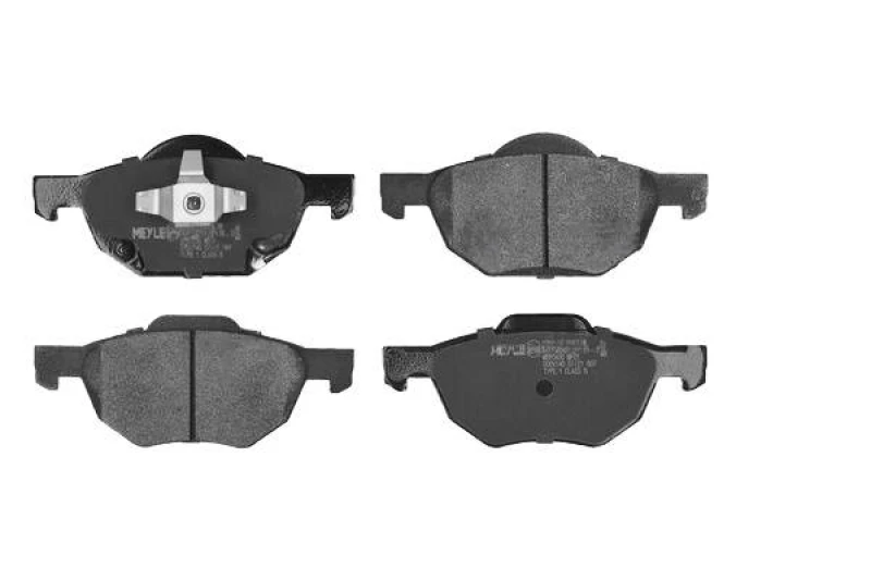 Image of MEYLE 025 237 2017/W Brake pad set Front Axle, with acoustic wear warning, Original Quality, with anti-squeak plate Brake Pad Set,disc brake (402)