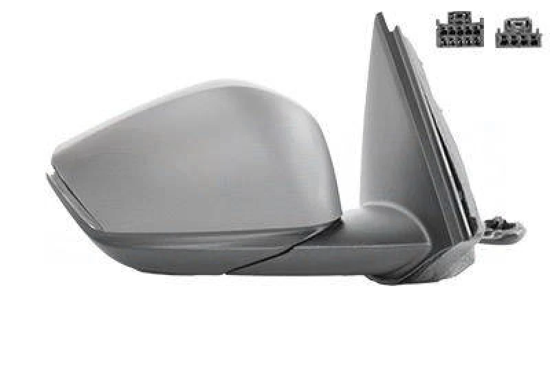 Image of VAN WEZEL 0989808 Wing mirror * HAGUS * Right, with temperature sensor, primed Outside Mirror (50)