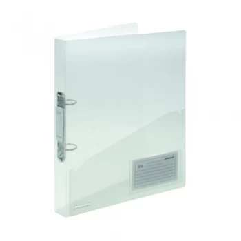 Image of Rexel Ice 2 Ring Binder PP 25mm A4 Clear Pack of 10 2102045
