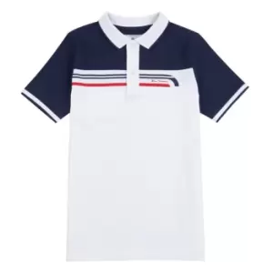 Image of Ben Sherman Stripe Polo Shirt Infant Boys - White