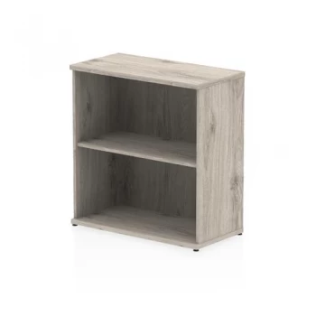 image of Trexus Office Low Bookcase 800x400x800mm 1 Shelf Grey Oak Ref I003227