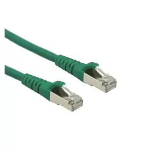 image of ROLINE CAT.6a S/FTP networking cable Green 1m Cat6a S/FTP (S-STP)