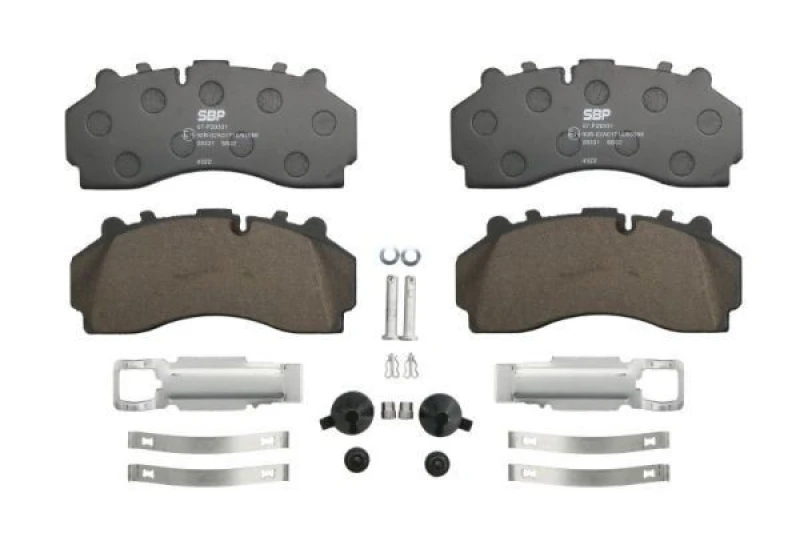 Image of SBP 07-P29331 Brake pad set Front Axle, prepared for wear warning indicator Brake Pad Set,disc brake (402)