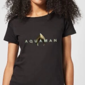 image of Aquaman Title Womens T-Shirt - Black