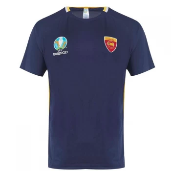 Image of UEFA Euro 2020 Spain Poly T Shirt - Navy