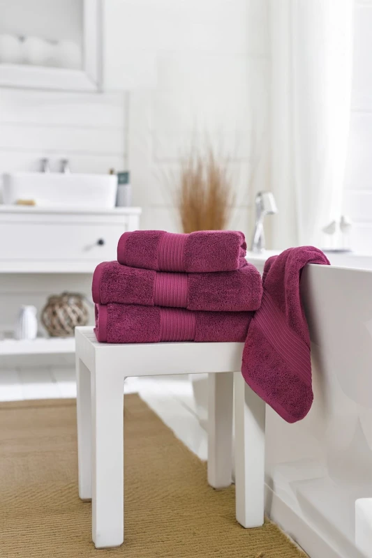 Image of Deyongs Deyongs Bliss Pima Supersoft Fluffy Cotton 650gsm Towels 2025 in Pink Size: Hand Towel Pair Pink Hand Towel Pair Unisex 5054990137418