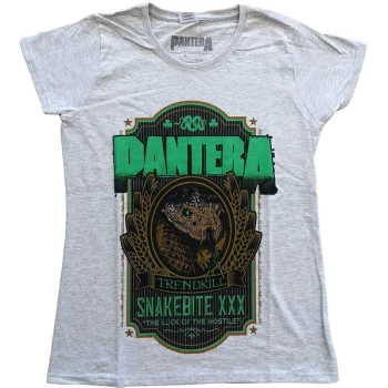 image of Pantera - Snakebite XXX Label Womens Large T-Shirt - grey