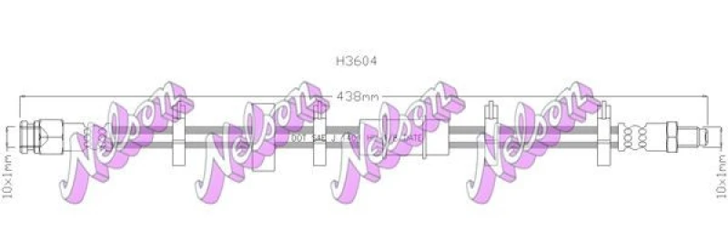 Image of Brake hose KAWE H3604