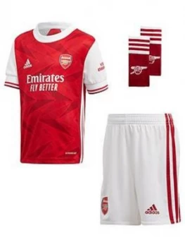 Image of Adidas Arsenal Infant 2020/21 Home Mini Kit - Red