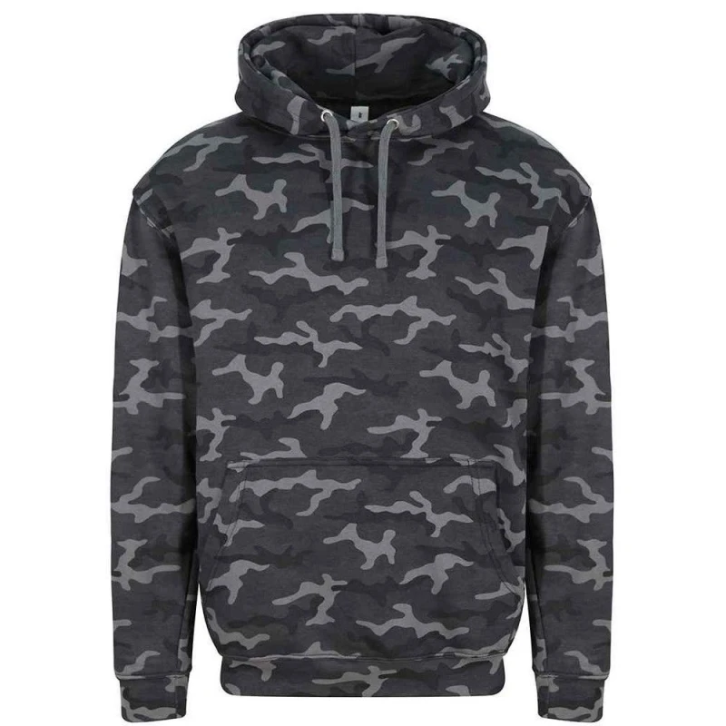 Image of AWDis AWDis Men Camouflage Hoodie in Black Size: X-Small Black XS Male 5063425232994