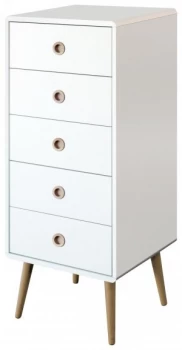 image of Softline 5 Drawer Chest - White