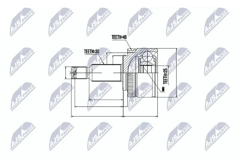 Image of NTY CV joint kit NTY NPZ-KA-357