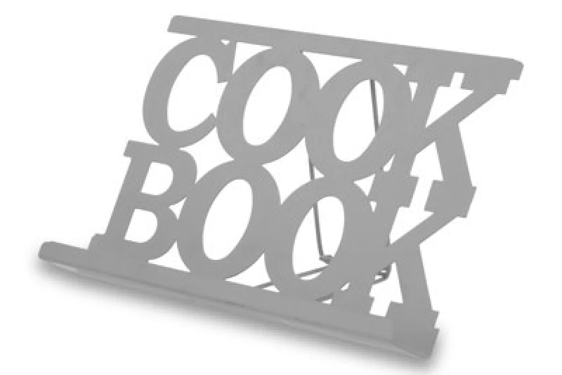 Image of Orsina Durable Cook Book Stand Grey, Elegant Design Book Stand For Cook Books, Practical Recipe Book Stand