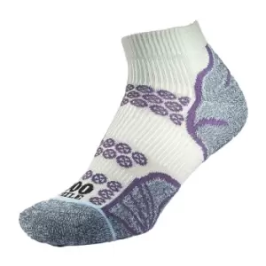 Image of 1000 Mile Lite Anklet Sock Ladies (Recycled) Silver/Purple Small