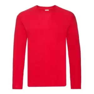 image of Fruit Of The Loom Mens R Long-Sleeved T-Shirt (3XL) (Red)