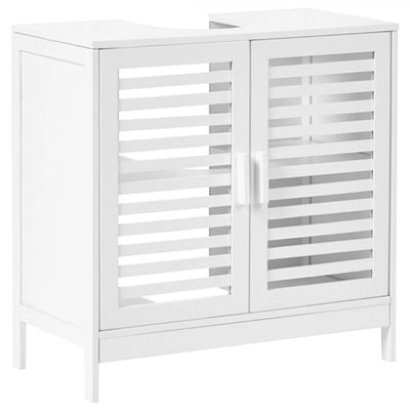 Image of Beliani Vanity Unit Missoula Bamboo Wood 60 Cm White