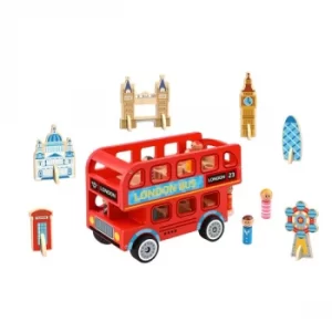 Image of London Bus Wooden Playset