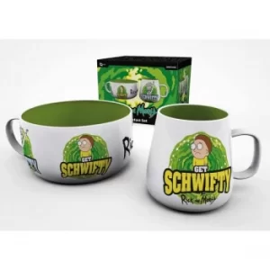 Image of Rick And Morty Get Schwifty Reverse Breakfast Set