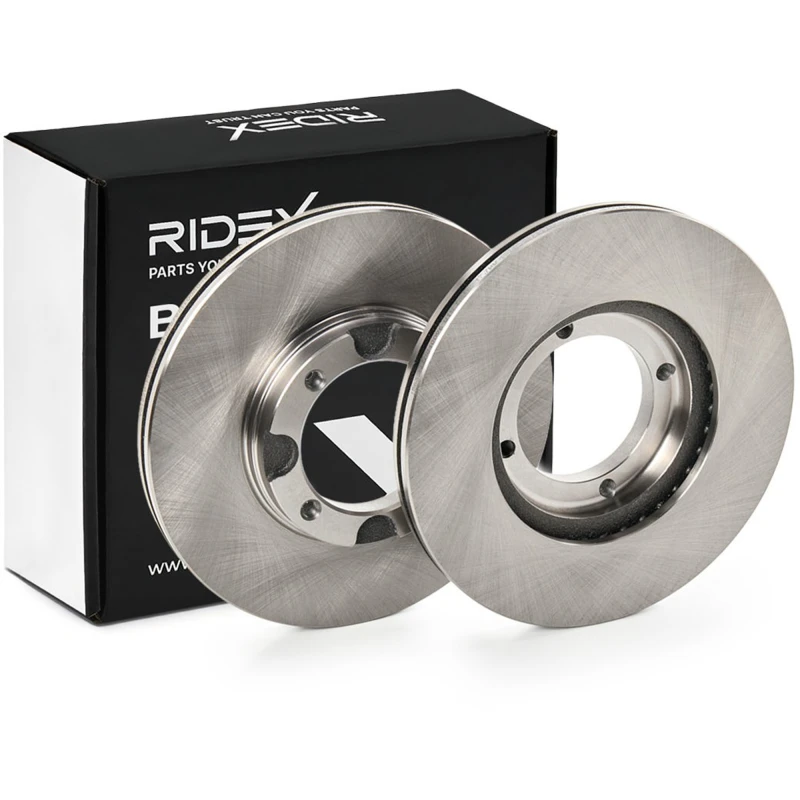 Image of RIDEX 82B0941 Brake disc Front Axle, Vented, Cast Iron, Uncoated, Untreated, without bolts/screws Cast Iron Brake Disc (82)