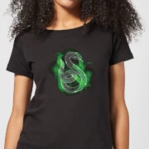 Image of Harry Potter Slytherin Geometric Womens T-Shirt - Black