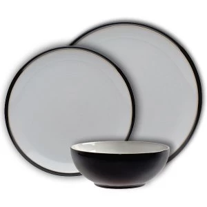 Image of Denby Everyday Black Pepper 12 Piece Tableware Set