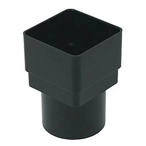 image of FloPlast RDS2B Square to Round Downpipe Adaptor - Black