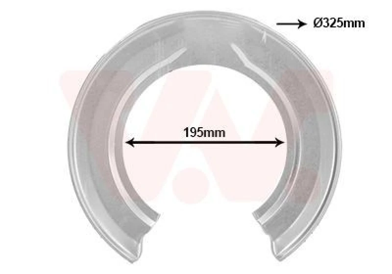 Image of VAN WEZEL Brake disc backing plate VAN WEZEL 2568373