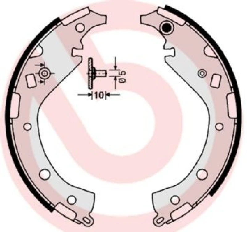 Image of BREMBO Brake Shoe Set BREMBO S 83 549