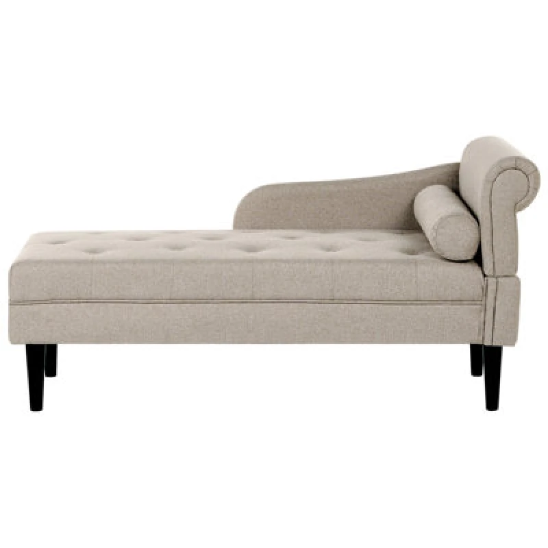 Image of Beliani Right-Hand Chaise Lounge Yvoire Fabric Beige