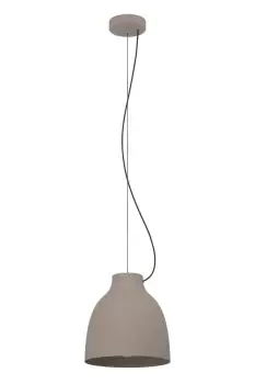 image of Camasca IP20 Modern Taupe Steel Pendant Light