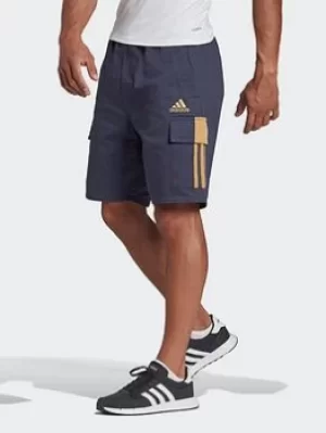 Image of adidas Tiro Cargo Shorts, Blue Size XS Men