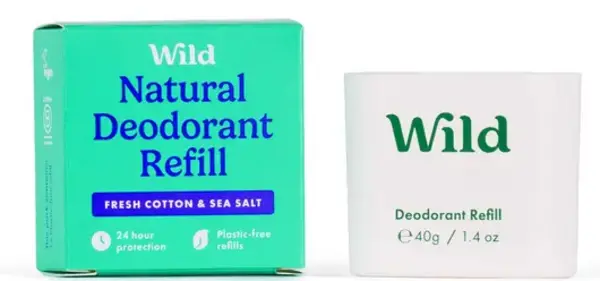 image of Wild Fresh Cotton and Sea Salt Deodorant Refill 40g