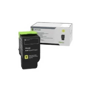 image of Lexmark 78C0U40 Yellow Laser Toner Ink Cartridge