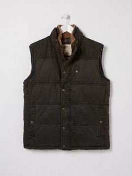 Image of Fatface Paignton Coated Gilet - Brown