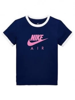 image of Nike Sportswear Air Older Girls Ringer T-Shirt - Blue