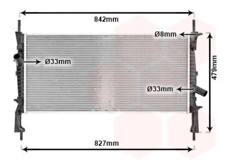 Image of VAN WEZEL Engine radiator VAN WEZEL 18002405