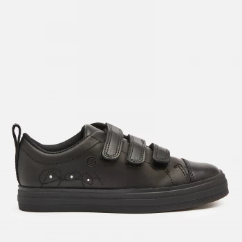 Image of Clarks Flare Bright Kids School Shoes - Black Leather - UK 12.5 Kids