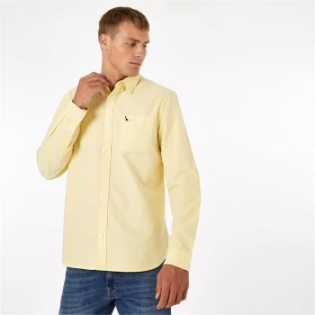 image of Jack Wills Wadsworth Plain Oxford Shirt - Yellow