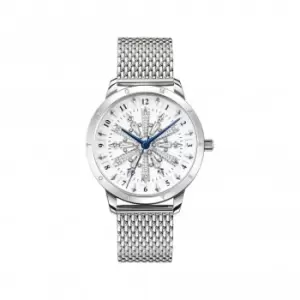 Stainless Steel White Snowflakes In 3D optics Watch WA0391-201-202-33 MM