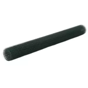 Image of Vidaxl Chicken Wire Fence Steel With Pvc Coating 25X1.5 M Green
