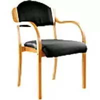 image of Nautilus Designs Conference Chair Dpa2050/A/Be/Bk Non Height Adjustable Black Beech