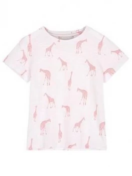 image of Mintie by Mint Velvet Girls Giraffe Print Tshirt - Ivory, Size Age: 5-6 Years, Women