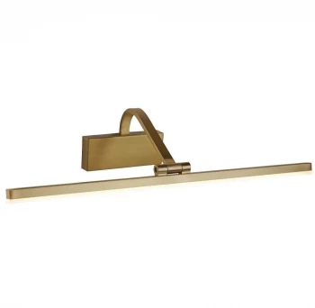 Image of Integrated LED 1 Light Picture Wall Light Brushed Gold