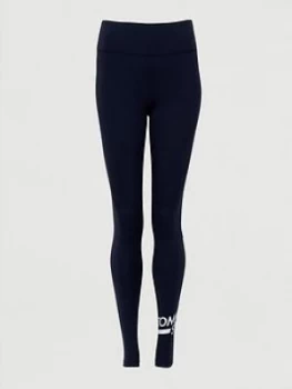 image of Tommy Hilfiger Full Length Logo Leggings - Navy