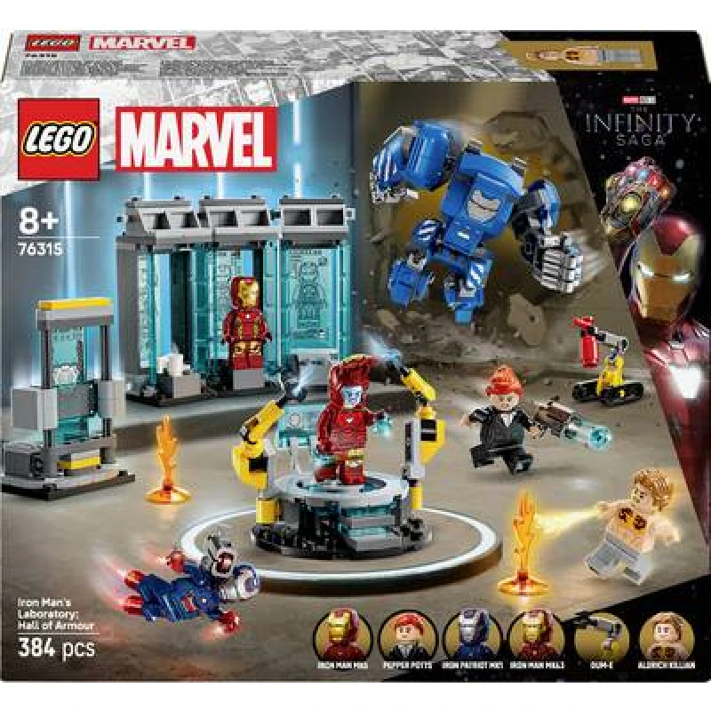 Image of LEGO Marvel Super Heroes 76315 LEGO MARVEL SUPER HEROES Iron Mans laboratory: Hall of armor 76315