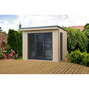 Image of Forest Garden Xtend 2.98 x 2.9m Insulated Garden Office with 1/4 Window