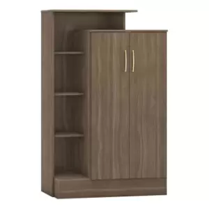 Image of Seconique Nevada Petite Open Shelf Wardrobe - Rustic Oak Effect